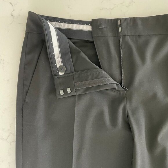 MaxMara Made in Italy Designer Straight Leg M Rise Wool Pants Black Sz 8 - Picture 6 of 10
